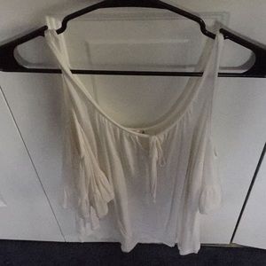 Off the shoulder white blouse